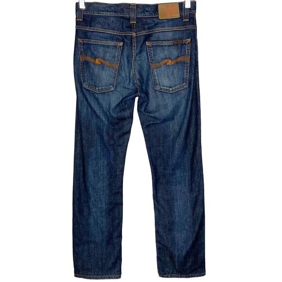 NUDIE Jeans Average Joe Straight Leg Cold Denim Wash Stretch Size 31 x 30 Italy - Picture 4 of 16